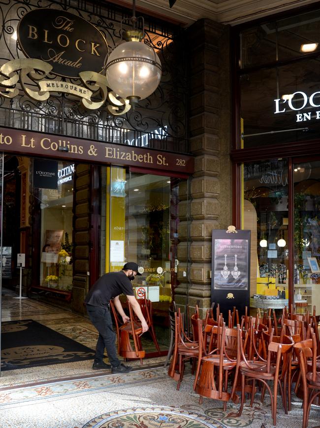 Furniture is removed from the Hopetoun Tea Rooms. Picture: Andrew Henshaw