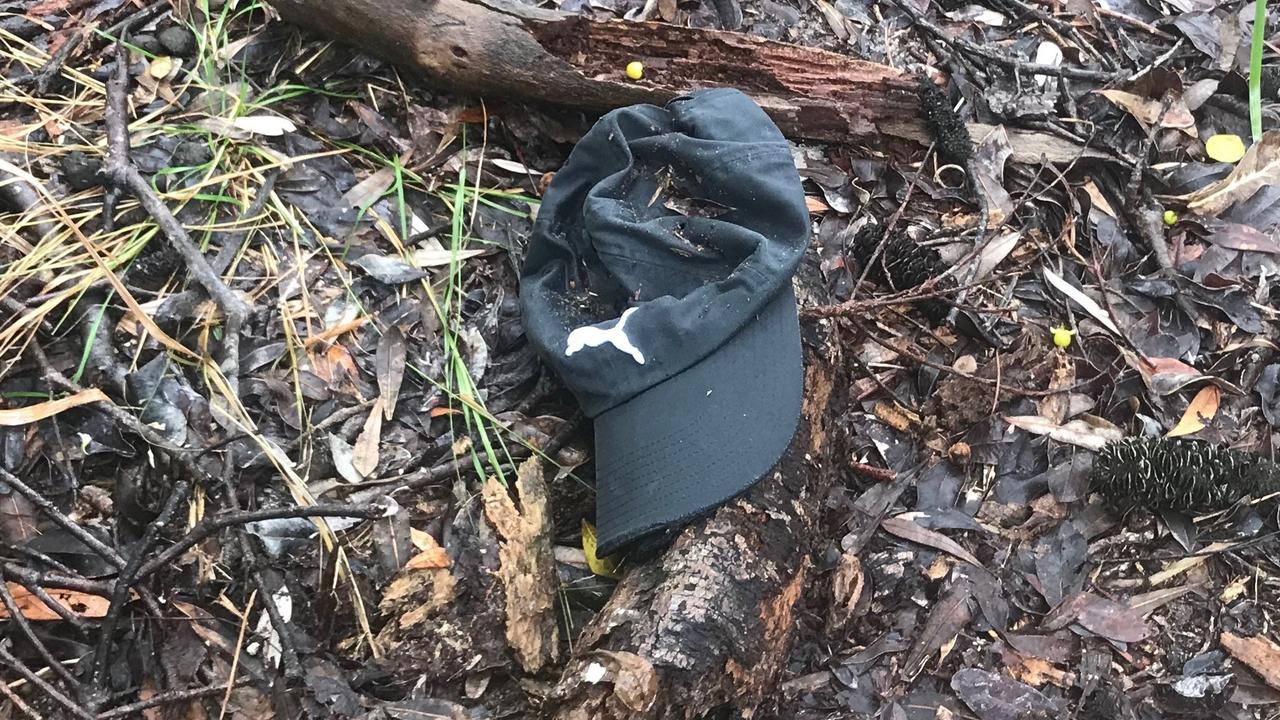 Cap similar to missing backpacker Theo Hayez’s favourite headgear found at Cape Byron on July 7, five weeks after he vanished. Picture: Jane Hanson.