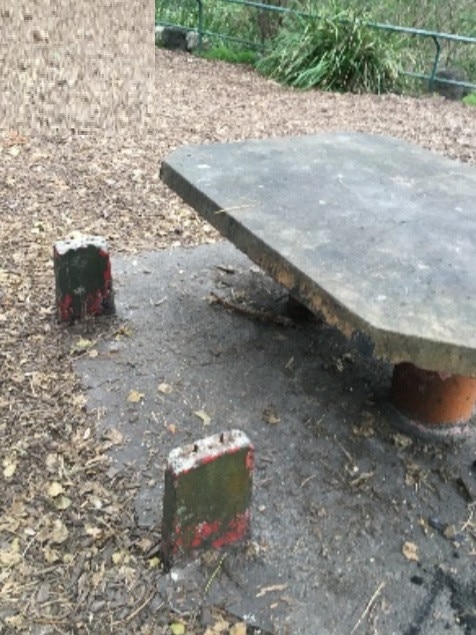 Incidents have included seats removed from picnic areas.