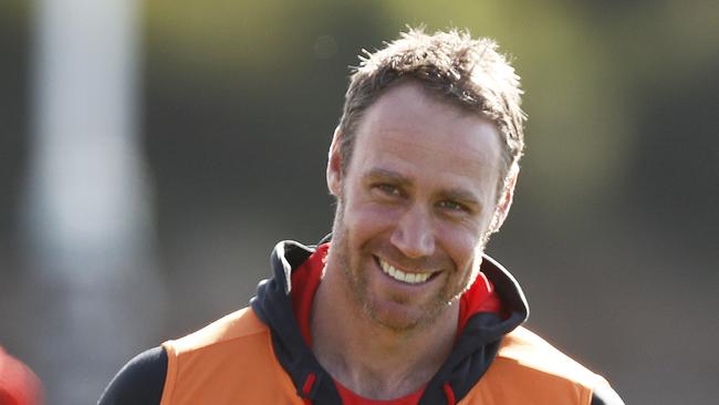 Former star Adelaide defender and current Essendon assistant Ben Rutten is favourite to replace Don Pyke as coach of the Crows for 2020. Picture: Sarah Reed.