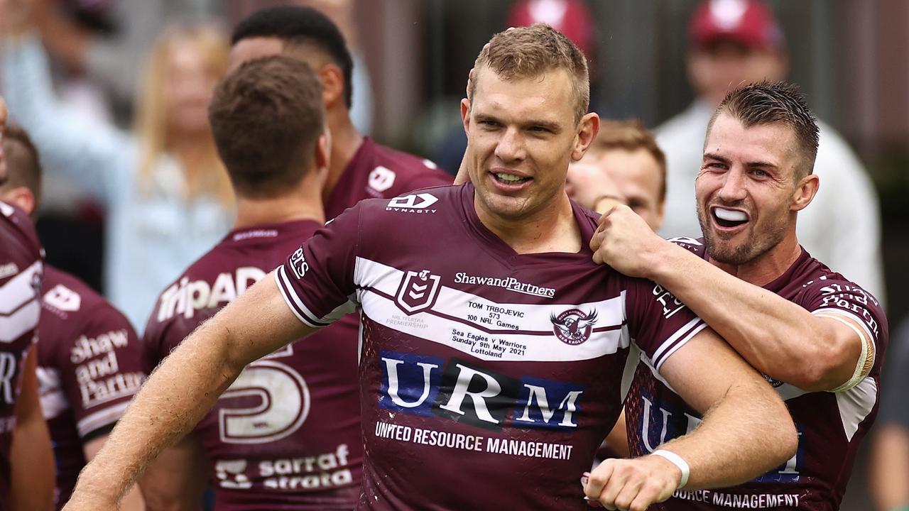Tom Trbojevic is Manly’s ultimate wingman. (Photo by Cameron Spencer/Getty Images)