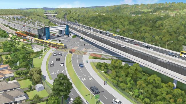 Artist impression of the Coomera Connector at Napper Road