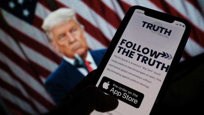 A new investment vehicle linked to Donald Trump's fledgling social media venture surged in early trading. Picture AFP.