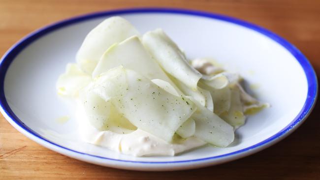 Kohlrabi with lovage and kefir cream. Picture: NIKKI DAVIS-JONES