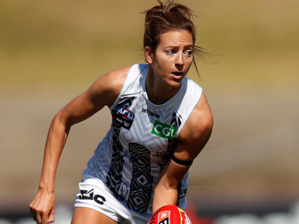 Stephanie Chiocci says the Magpies will player wherever. Picture: AFL Photos/Getty Images