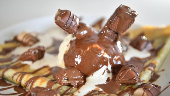 A Nutella crepe dish at Tella Balls Dessert in Dulwich Hill. Picture: AAP Image/Joel Carrett