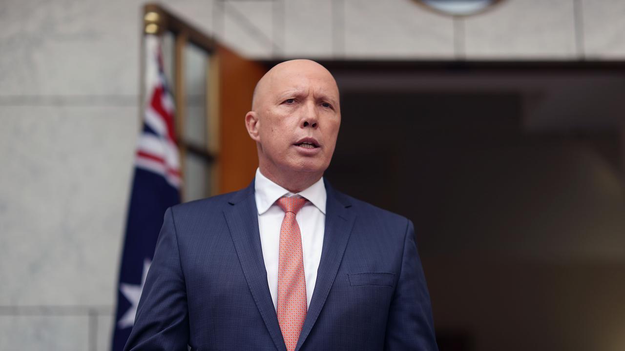 Defence Minister Peter Dutton said China needed to ‘offer words of direction’ to Russia immediately as the conflict escalates. Picture: NCA NewsWire / Gary Ramage