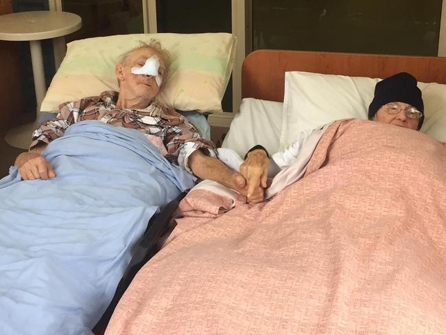 Danny Rowland was granted his dying wish to see his wife, Shirley, for a final time. Picture: Facebook/Queensland Ambulance Service