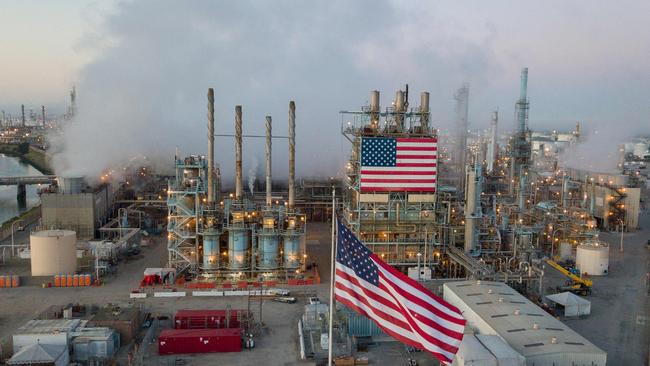 Marathon Petroleum Corp’s Los Angeles Refinery in Carson, California. In its monthly report, the IEA darkened its outlook for crude consumption in the months ahead. Picture: AFP