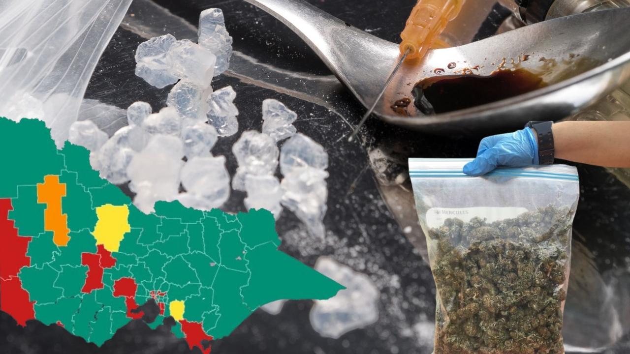 Mapped: Victorian suburbs picking meth over pot