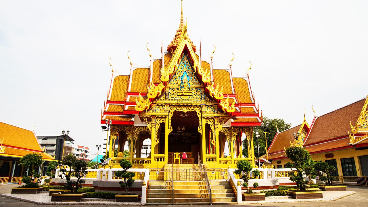 <h2>6. Meet a ghost at an unusual temple</h2><p>Bangkok has hundreds of breathtaking temples to explore &ndash; 887 to be exact. The big names include Wat Phra Kaew, or the Temple of the Emerald Buddha, in the grounds of the Royal Palace, and Wat Arun, the Temple of the Dawn.</p><p>But for a temple experience with a twist, head to Wat Mahabut (pictured), which is famous for its shrine to a ghost, a woman called Mae Nak, who died while her husband was away at war. When he returned, her ghost convinced him she was still his real, living wife. The story doesn&rsquo;t have the happiest of endings but Thai people still visit this temple to celebrate Mae Nak&rsquo;s undying (literally) love for her husband.</p><p>Another notable shrine is Yannawa Temple. &ldquo;It&rsquo;s only 10 minutes&rsquo; walk from the hotel,&rdquo; says Capella Bangkok culturalist Khun Nook, who explains that the &ldquo;viharn&rdquo; &ndash; or the main building &ndash; is built in the shape of a Chinese junk, which is unusual and beautiful to admire.</p>