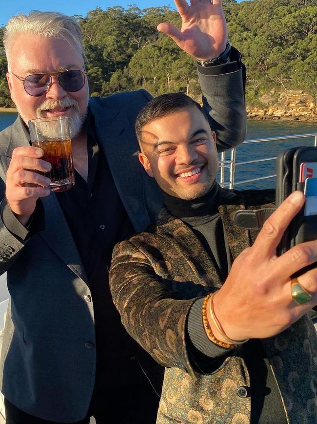 Kyle Sandilands and Guy Sebastian celebrating Kyle's 50th birthday. Picture: Instagram