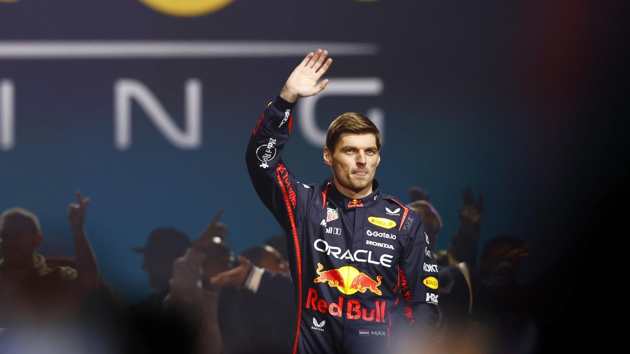 <!DOCTYPE html PUBLIC "-//W3C//DTD HTML 4.0 Transitional//EN" "http://www.w3.org/TR/REC-html40/loose.dtd"><html><body><p>Four-time F1 world champion Max Verstappen at the season launch. The Dutchman might have his work cut out to win a fifth consecutive championship with Ferrari and McLaren a cut above Red Bull in the back half of last season. (Photo by Sam Bloxham/Getty Images)</p></body></html>