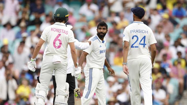 Greg Shipperd says Jasprit Bumrah should have been sanctioned for how he treated Konstas in Sydney. Picture: Darrian Traynor/Getty Images (Photo by Darrian Traynor/Getty Images)