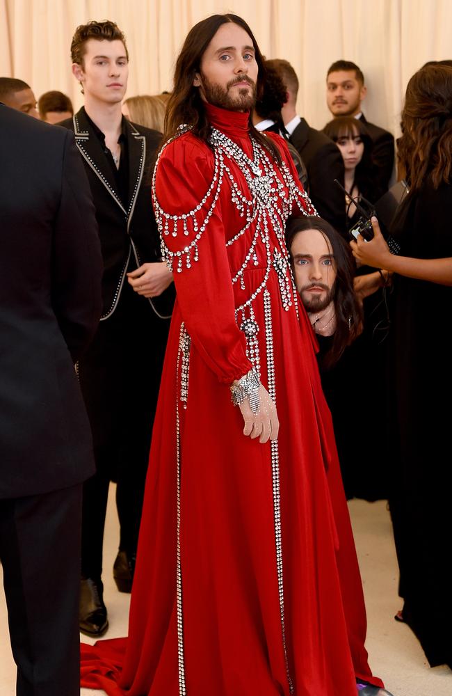 Jared Leto and friend. Picture: Jamie McCarthy/Getty 