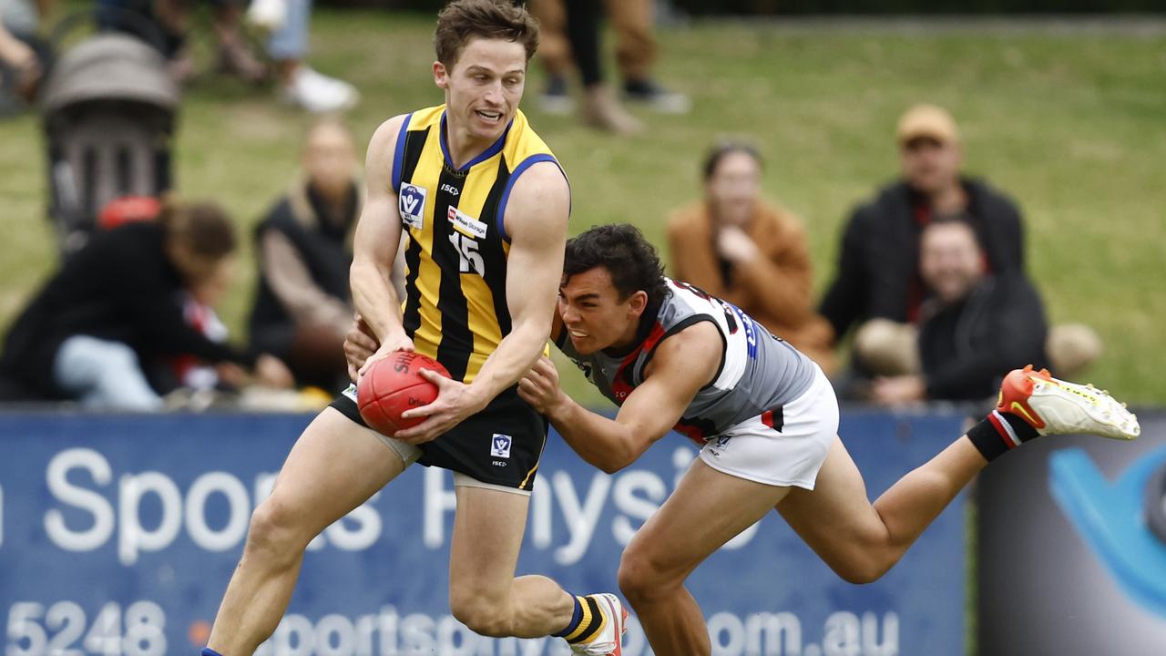 Jack Billings playing for St Kilda’s VFL side Sandringham. Picture: Darrian Traynor/AFL Photos/via Getty Images