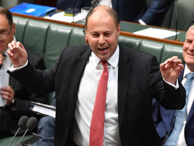 Treasurer Josh Frydenberg during Question Time in the House of Representatives at Parliament House in Canberra, Thursday, February 27, 2020. (AAP Image/Mick Tsikas) NO ARCHIVING