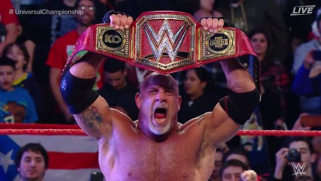 Goldberg wins WWE Universal Championship.