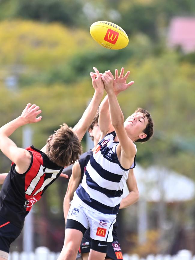 Action from Saturday's McDonaldâ€™s South East Queensland Youth Grand Finals played at Yeronga AFC. 2 September 2023. Picture, John Gass