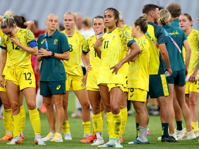 The Matildas’ Olympic camp. (Photo by Alex Livesey/Getty Images)