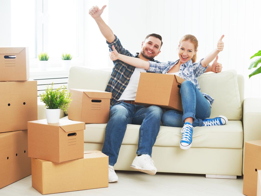 A couple for are first home buyers who have just moved into their property. Picture: iStock.