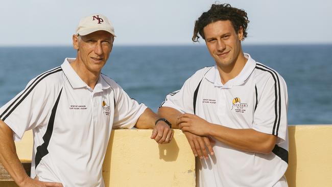 Glen Borg and son Jackson will both compete for Newport Beach Surf Club in the Coolangatta Gold. Pic: Tim Pascoe