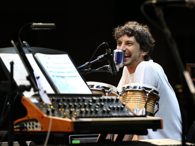 Gotye rehearses with the Ondioline Orchestra prior to performing a tribute to Jean-Jacques Perrey at the Albert Hall, Launceston. PICTURE CHRIS KIDD