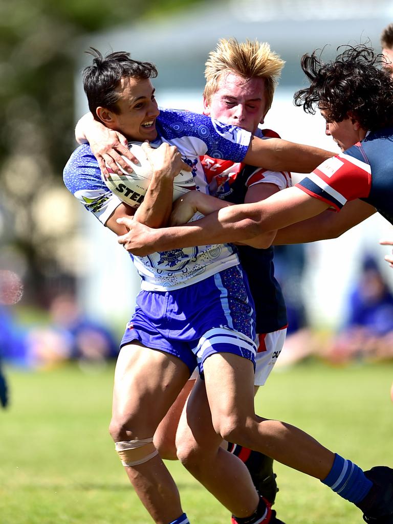 QSSRL; Aaron Payne Cup - Ignatius Park College and St Pats, Mackay. IPC's Tai-Reece Hill. Picture: Alix Sweeney