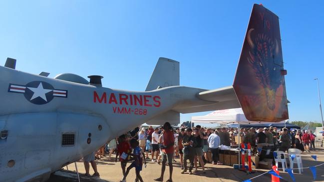 A US MV-22 Osprey tilt-rotor.