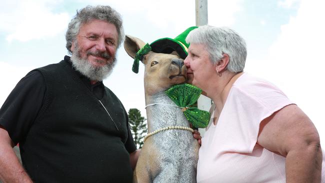 HORNSBY ADVOCATE / AAP Jeff and Cheryl Barbara at their Bobbin Head Garage which has just been sold after being in the family for 60 years. WEDNESDAY 27TH March, 2019(AAP IMAGE /  MARK SCOTT)