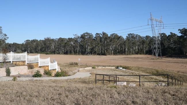 A flood plain and spillway near Grange Ave, Schofields. Picture: David Swift