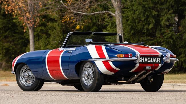 Austin Power’s signature 1967 Jaguar E-Type Roadster the “Shaguar”.