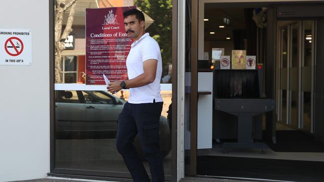 Jayde Meeks outside the Darwin Local Court after pleading guilty to being an L plate driver with no other person in the front passenger seat and driving with alcohol in his blood.