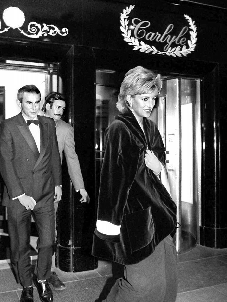 Princess Diana outside The Carlyle in 1995.