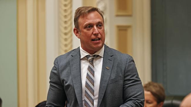 Deputy Premier Steven Miles speaking during Parliament. Pics Tara Croser.