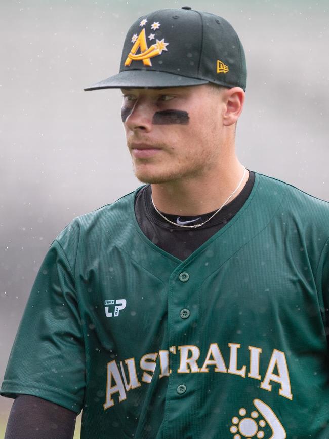 Travis Bazzana is an up and coming star of Australian baseball. Picture: Andrew Green/baseball.com.au