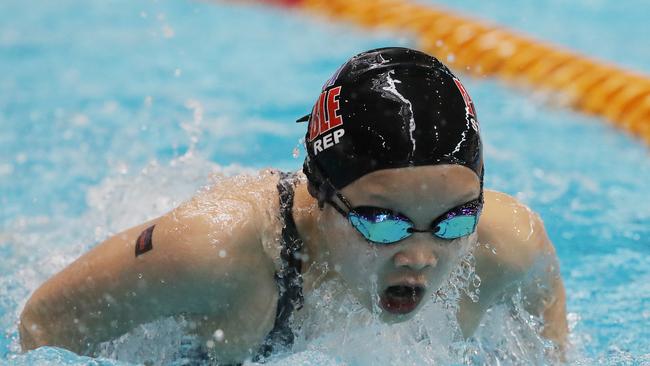 Megan Chia of Knox Pymble competing in the Girls 11 100m Butterfly.