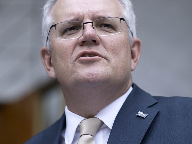 CANBERRA, AUSTRALIA-NCA NewsWire Photos  January 01 2021.Prime Minister Scott Morrison during his first political press conference in Parliament House Canberra, for 2021.Picture: NCA NewsWire / Gary Ramage