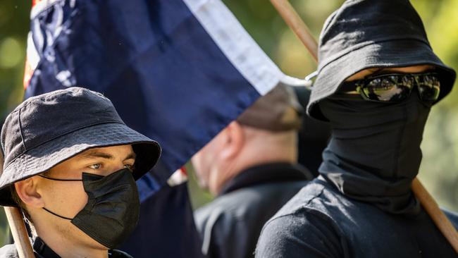 A protest in Melbourne. Picture: Jake Nowakowski