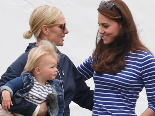 Tindall with daughter Mia and Catherine, Duchess of Cambridge. Picture: Getty