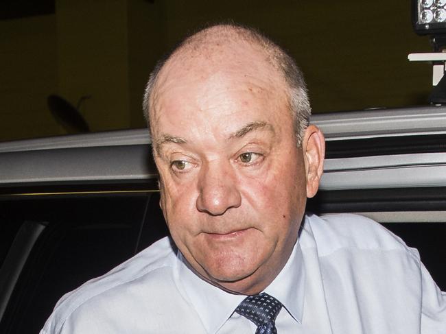 Daryl Maguire arrives at ICAC carpark via taxi from Castlereagh Street. Picture: Dylan Robinson