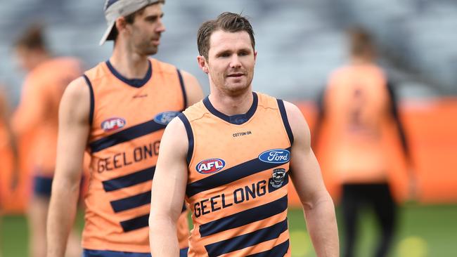 Patrick Dangerfield made a strong return to the Geelong team. Picture: AAP Image/Julian Smith.