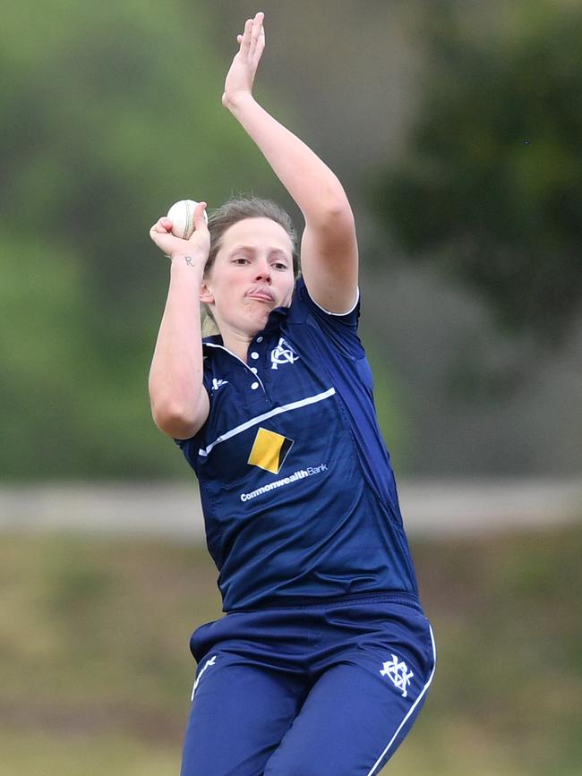 Chloe Rafferty in action for Victoria in 2019.