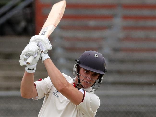 James Seymour hammers a boundary during his prolific Premier campaign. 