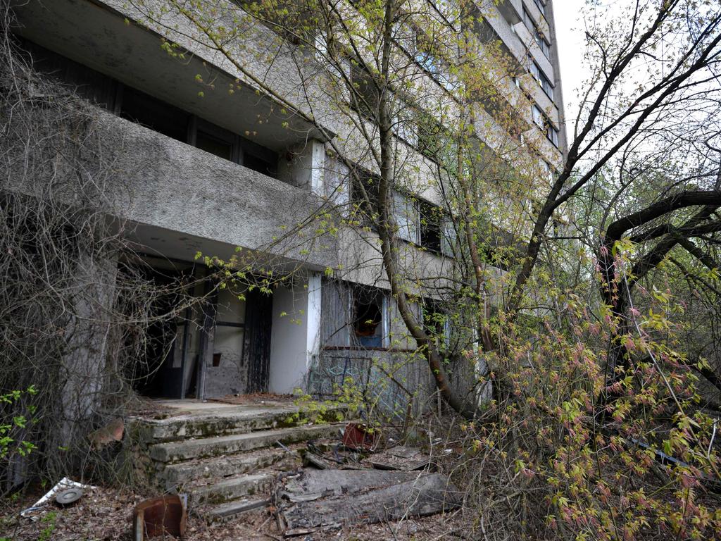 A deserted residential building in the ‘ghost town’ of Pripyat near the Chernobyl Nuclear Power Plant. Picture: Genya Savilov