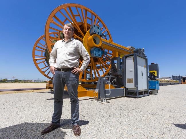 THE AUSTRALIAN 17TH DEC 2014 PHOTO: GLENN HUNTMarcello Russo, Tubi Systems, standing in front of his portable tube maker.