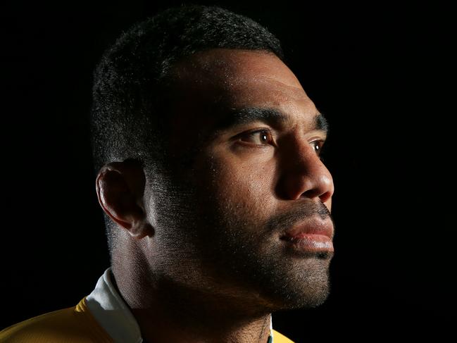 Wycliff Palu of the Wallabies poses for a portrait ahead of the Bledisloe Cup. pic Mark Evans