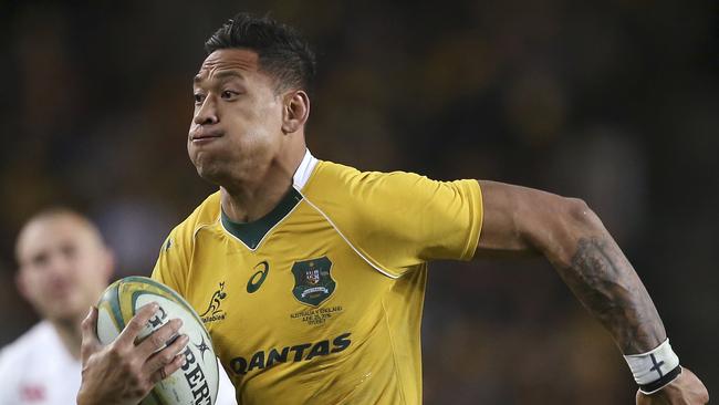 Israel Folau holds a few cards in his fight with Rugby Australia. Picture: AP