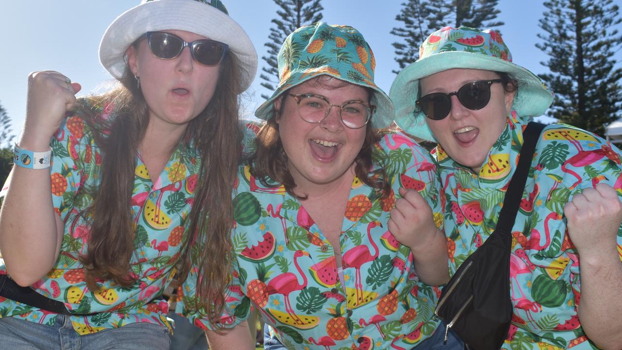 Taylah, Jess and Breanna at the 2022 Caloundra Music Festival. Photo: Elizabeth Neil