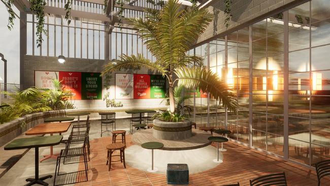 Artist impression of Padre Beers brewery and restaurant which is planned for a site in Miami. Picture: Supplied